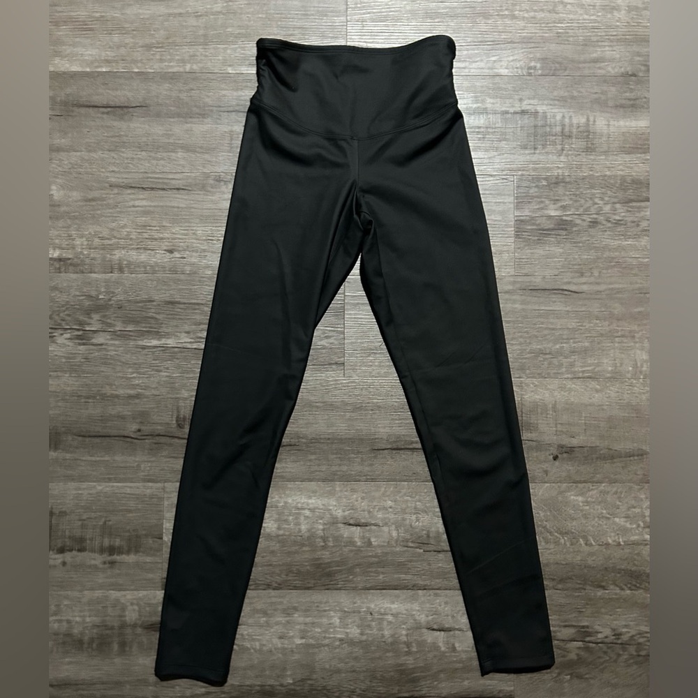 Yummie Faux Leather Black High-Waisted Leggings XS